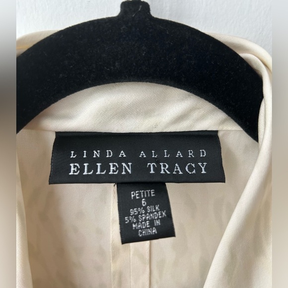 Vintage Ivory silk Chiffon Bow Blouse Linda Allard - Picture 3 of 15